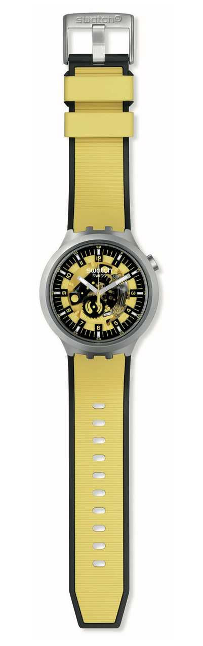 Montre Swatch BOLDEN JAUNE pour homme SB07S109