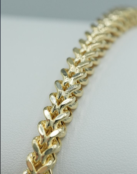 Franco Bracelet Yellow Gold 3.5mm 8.5" - BRG039