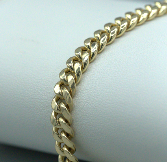 Cuban Link Bracelet Yellow Gold 6.5mm 8.5" - BRG045