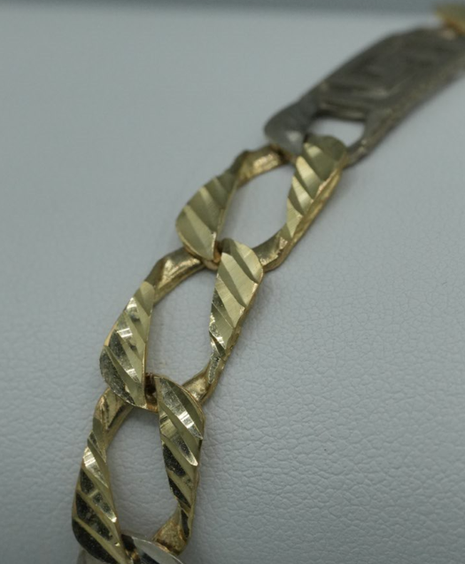 Bracelet Gourmet 2-tons 8.5mm 8.5" - BRG047