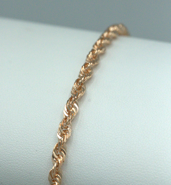 Chaîne - Or 10K rose torsade solide 3mm - CHG042