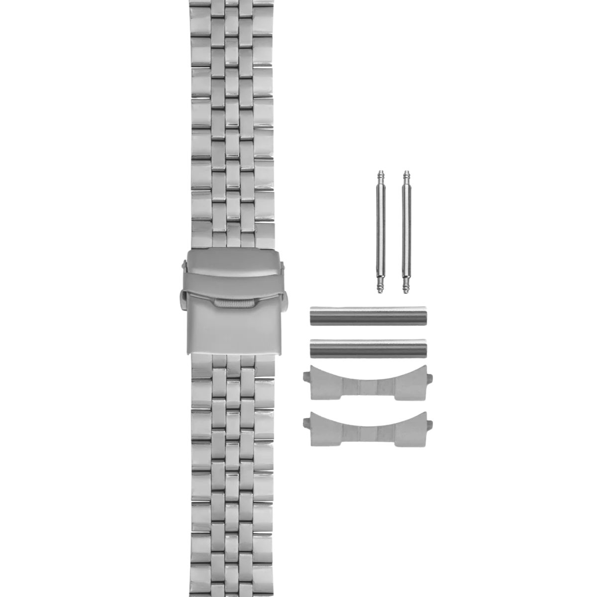 Bracelet en acier inoxydable - 630 Argent - Fermoir Déployant