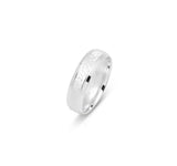 Bague jonc - Or 10K finition sablée 6mm - RIG579
