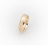 Bague jonc - Or 10K motif de treillis 6mm - RIG583