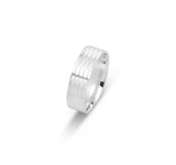 Bague jonc - Or 10K gravure texturée 6mm - RIG584