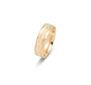 Bague jonc - Or 10K motif ondulé 6mm - RIG585