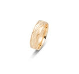 Bague jonc - Or 10K motif ondulé 6mm - RIG585