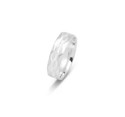 Bague jonc - Or 10K motif ondulé 6mm - RIG585