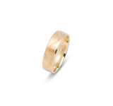 Bague jonc - Or 10K satiné avec détail perlé ondulé 6mm - RIG586