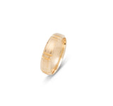 Bague jonc - Or 10K finition satinée avec double rainures polies 6mm - RIG591
