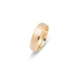 Bague jonc - Or 10K gravure de lignes diagonales & rebords brillantes 6mm - RIG594