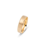 Bague jonc - Or 10K finition satinée & bords cannelés 6mm - RIG605
