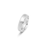 Bague jonc - Or 10K finition martelée & bords cannelés 6mm - RIG606