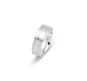 Wedding Band Ring - 10K Gold satin finish & 6mm polished groove - RIG608