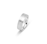 Bague jonc - Or 10K finition satinée & rainure polie 6mm - RIG608