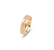 Ring - 10K Gold 6mm checkerboard pattern - RIG613