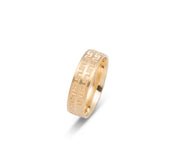 Wedding Band Ring - 10K Gold Large Double Greek Key 6mm - RIG617