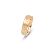 Wedding Band Ring - 10K Gold 6mm Puzzle Pieces - RIG619