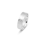 Bague jonc - Or 10K finition martelée & rainure polie 6mm - RIG620