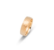 Ring - 10K Gold hammered finish 6mm - RIG621