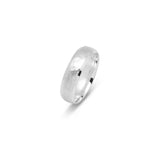 Bague jonc - Or 10K finition martelée & rebords brillantes 6mm - RIG622