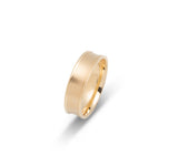 Bague jonc - Or 10K finition satinée & bords courbés polis 6mm - RIG625