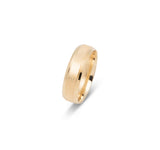 Bague jonc - Or 10K texturé & rebords brillantes 6mm - RIG632