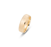 Ring - 10K Gold textured bark 6mm - RIG634