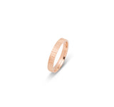 Bague jonc - Or 10K texturé en écorce 3mm - RIG649