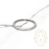 Bague - Or 14K blanc semi-éternité diamants lab 0.50CT - RIGL034
