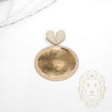 Pendentif - Or 10K jaune photo & bail coeur brisé pavé de diamants de laboratoire 2.50TCW - PEGL058