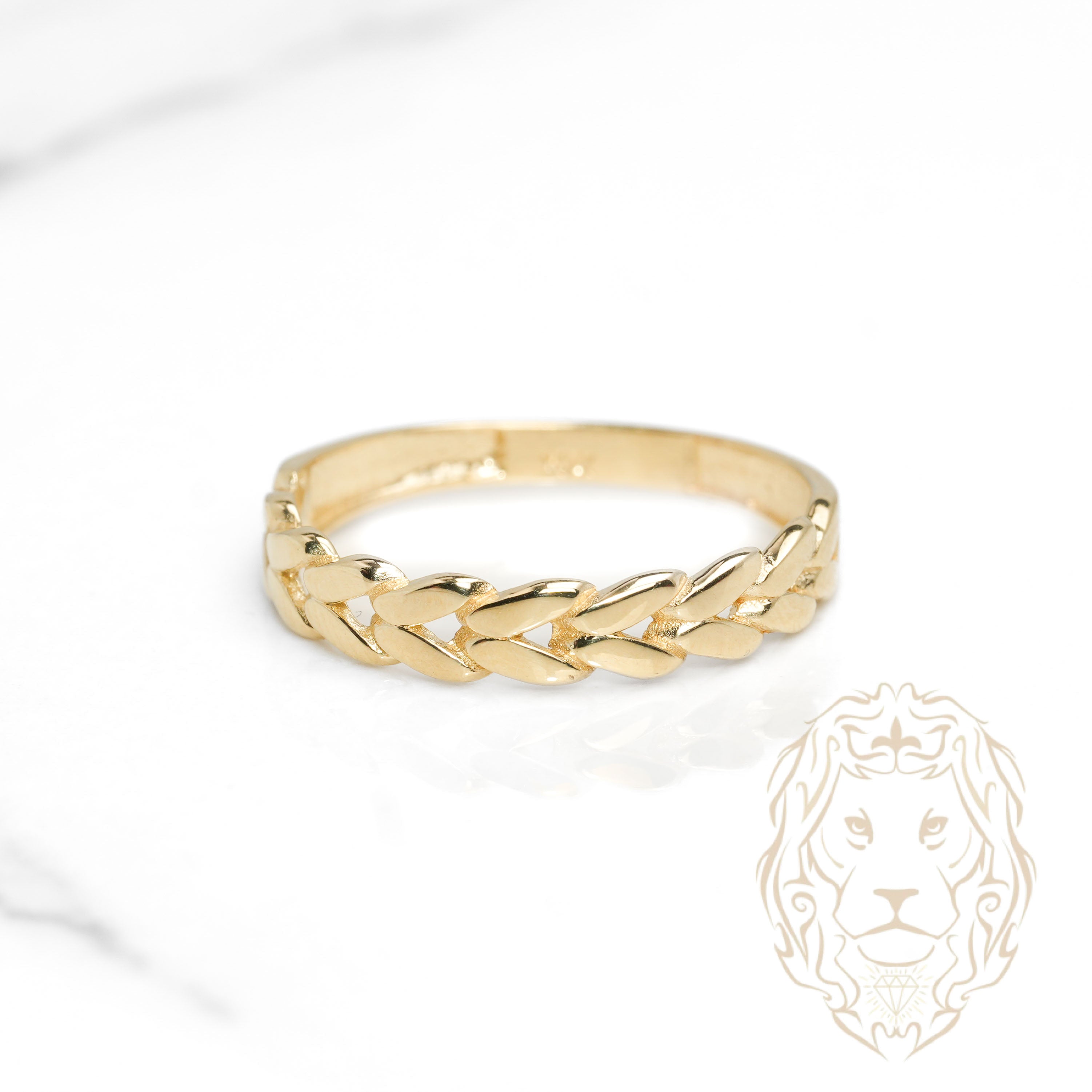 Bague - Or 10K jaune foxtail- RIG1086