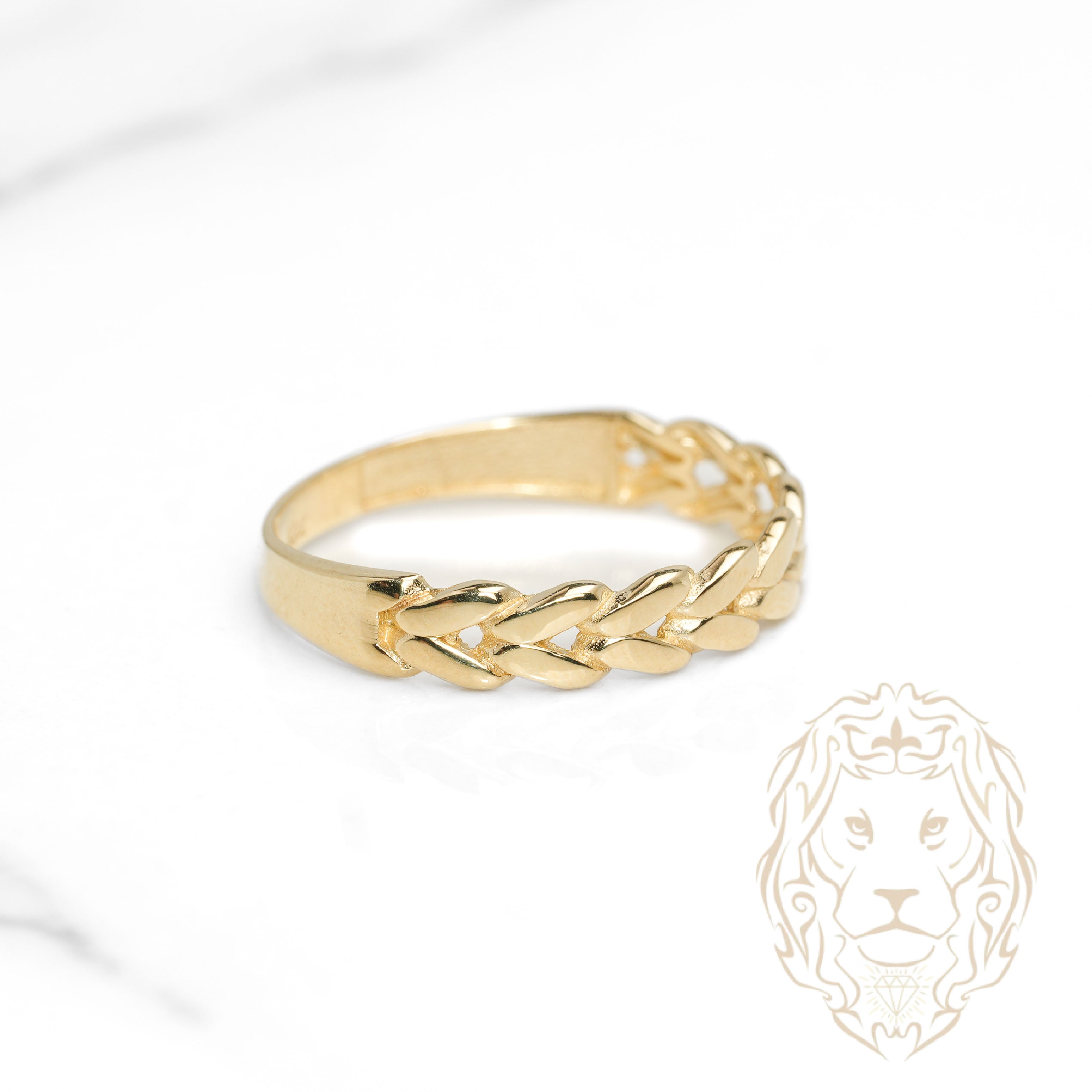 Bague - Or 10K jaune foxtail- RIG1086