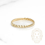 Bague - Or 10K jaune twist mince - RIG1088
