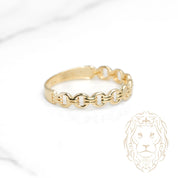 Bague - Or 10K jaune maillons rolo - RIG1089