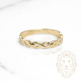 Bague - Or 10K jaune maillons infini - RIG1090