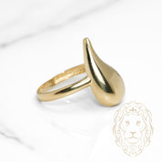 Bague - Or 10K jaune goutte polie - RIG1094
