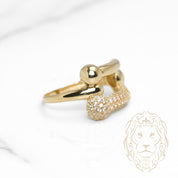 Bague - Or 10K jaune Tiff hardwear pavé de cz - RIG1102