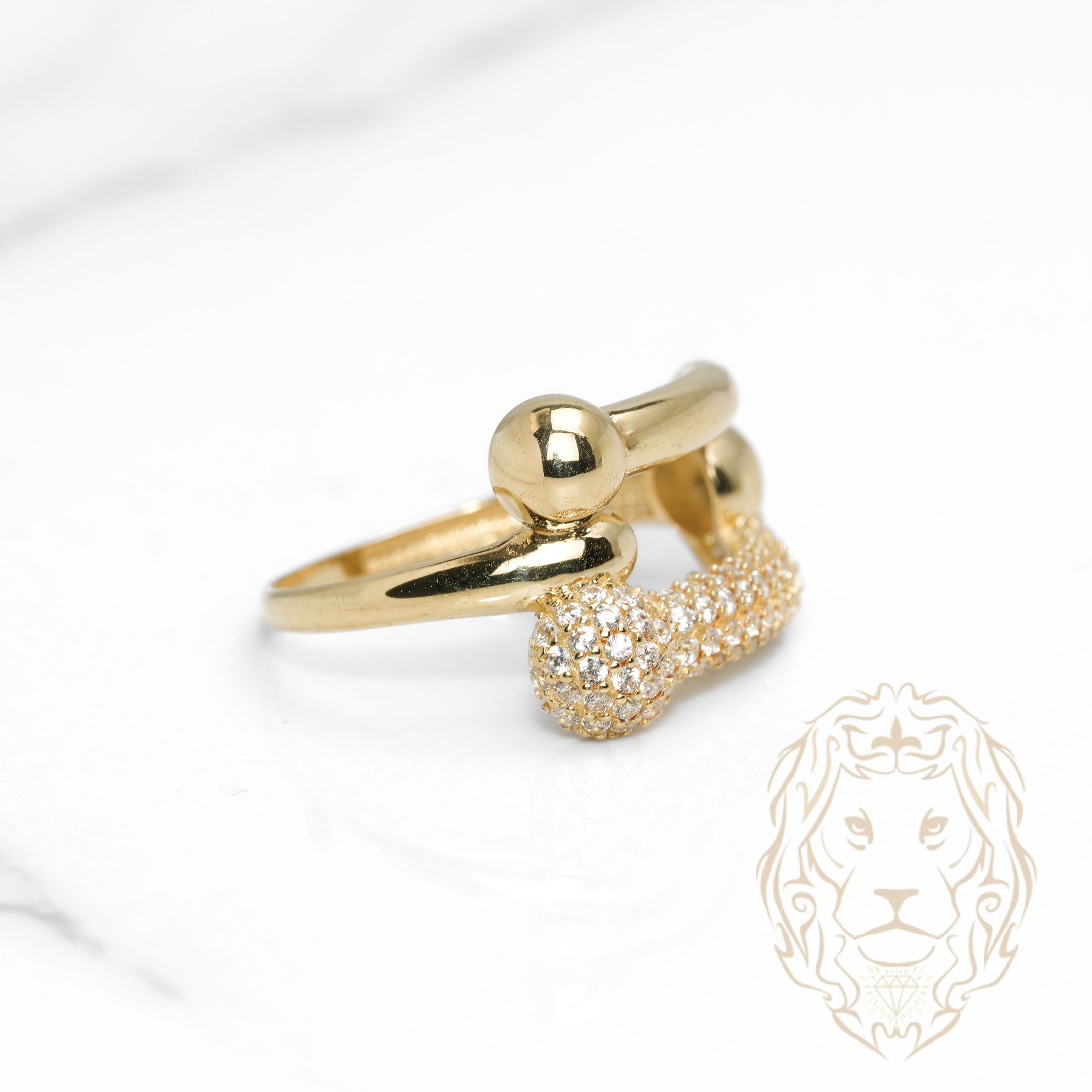 Bague - Or 10K jaune Tiff hardwear pavé de cz - RIG1102