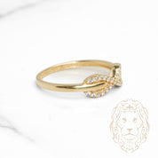 Bague - Or 10K jaune infini pavé de cz - RIG1115