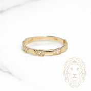 Bague - Or 10K jaune serpent pavé de cz - RIG1128
