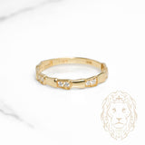 Bague - Or 10K jaune serpent pavé de cz - RIG1128