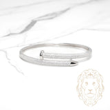 Bracelet jonc - Argent clou pavé de cz - BRS562