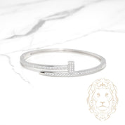 Bracelet jonc - Argent clou pavé de cz - BRS563