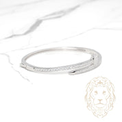 Bracelet jonc - Argent clou pavé de cz - BRS563