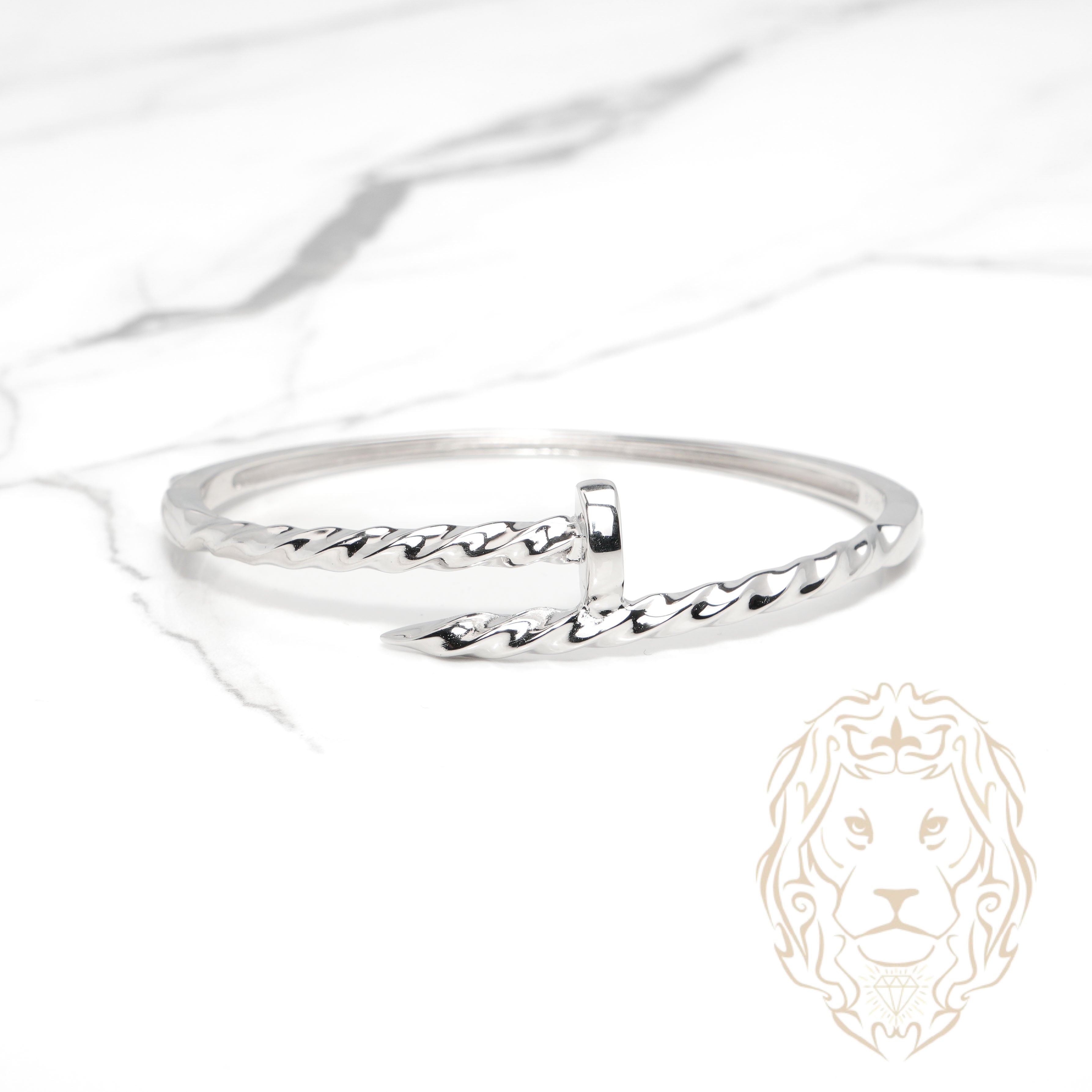 Bracelet jonc - Argent clou twist - BRS564