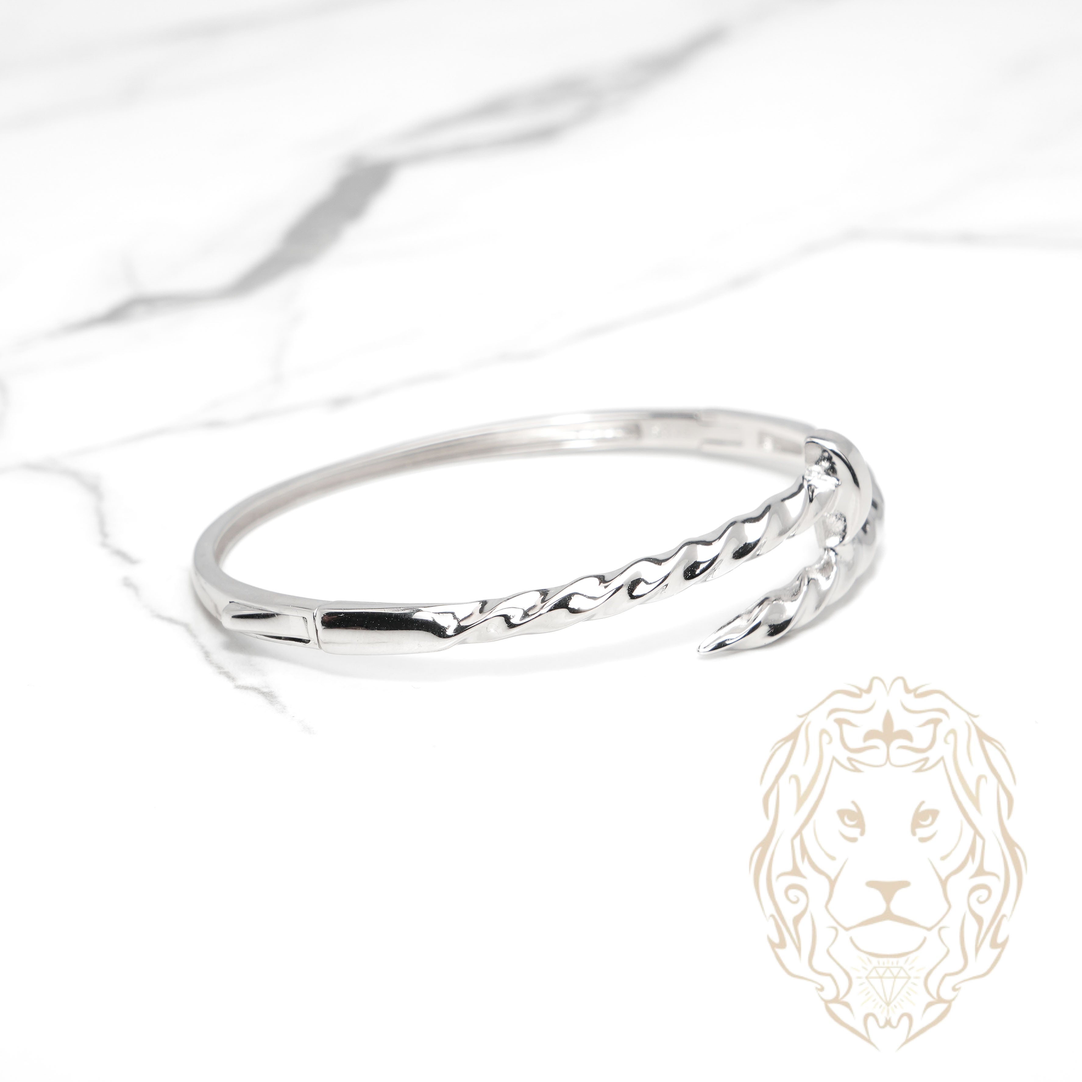 Bracelet jonc - Argent clou twist - BRS564