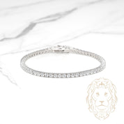 Bracelet - Argent tennis pierres cz rondes 3mm - BRS583