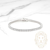 Bracelet - Argent tennis pierres cz rondes 3mm - BRS583