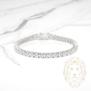 Bracelet - Argent tennis pierres cz rondes 4.6mm - BRS584